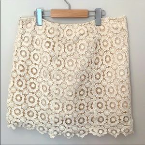 Joe Fresh Lace Skirt Cream